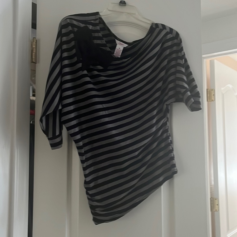 Striped shirt with bow